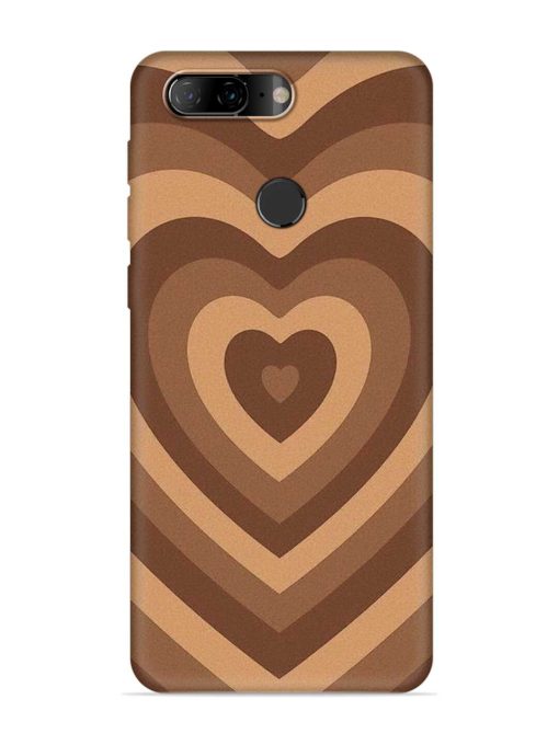 Brown Heart Embossed Soft Silicone Case for Lenovo K9 Zapvi