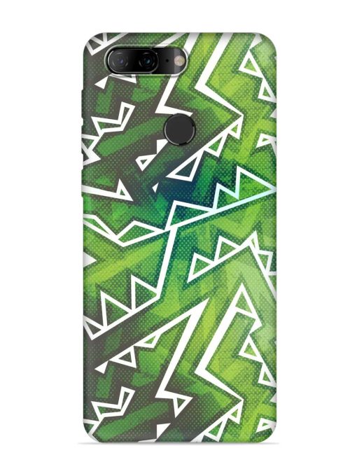 Green Graffiti Seamless Embossed Soft Silicone Case for Lenovo K9