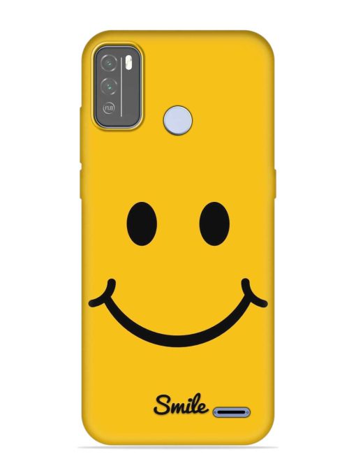 Yellow Smiley Embossed Soft Silicone Case for Micromax In 1B