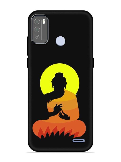 Buddha Art Black Embossed Soft Silicone Case for Micromax In 1B Zapvi