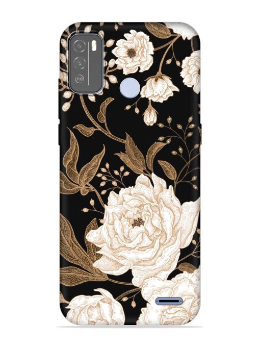 Peonies Roses Floral Embossed Soft Silicone Case for Micromax In 1B Zapvi