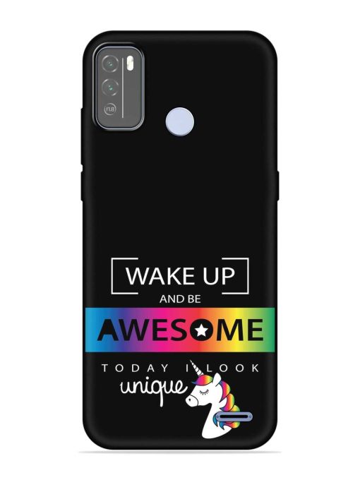 Inspirational Quote Unicorn Embossed Soft Silicone Case for Micromax In 1B Zapvi