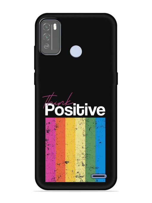 Think Positive Typography Embossed Soft Silicone Case for Micromax In 1B