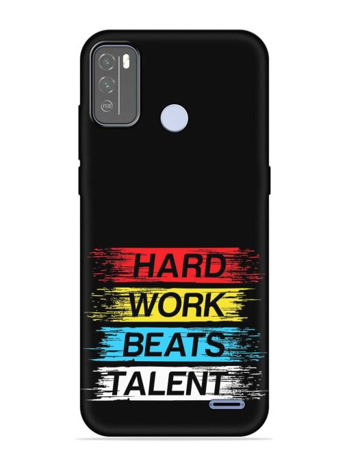 Hard Work Beats Embossed Soft Silicone Case for Micromax In 1B