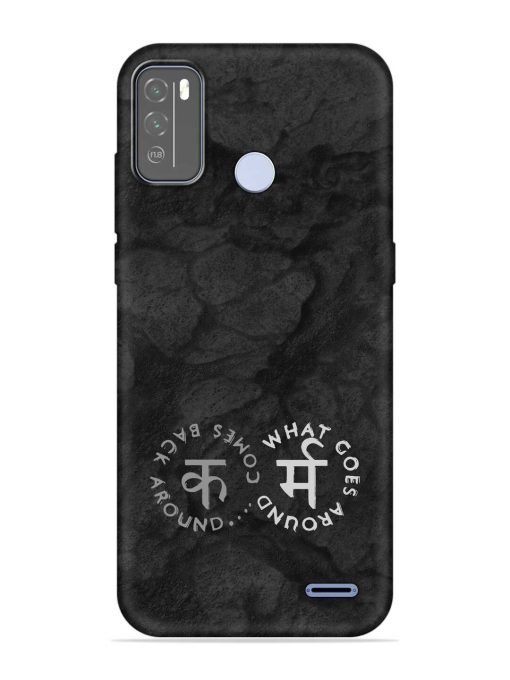 Karma Hindi Word Embossed Soft Silicone Case for Micromax In 1B