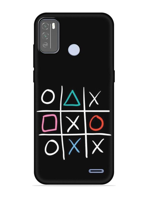 Super Neon Tic-Tac-Toe Embossed Soft Silicone Case for Micromax In 1B