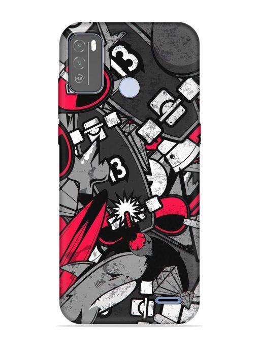 Fictional Doodle Embossed Soft Silicone Case for Micromax In 1B