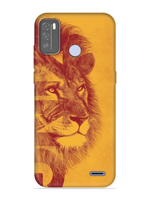 Gold Lion Crown Art Embossed Soft Silicone Case for Micromax In 1B