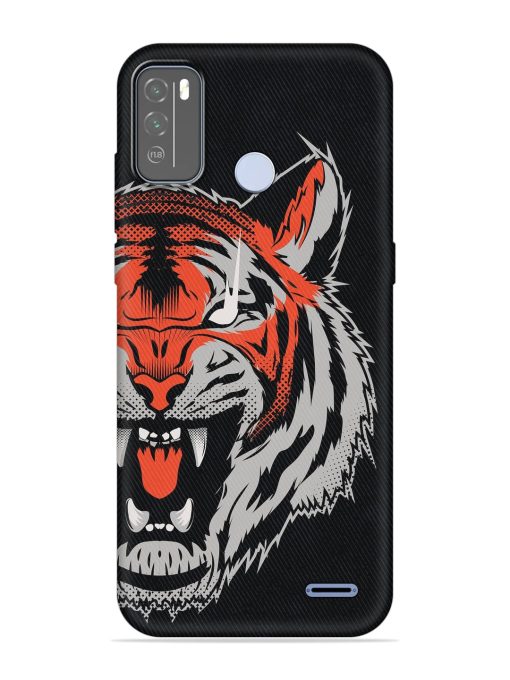 Tiger Aggression Embossed Soft Silicone Case for Micromax In 1B