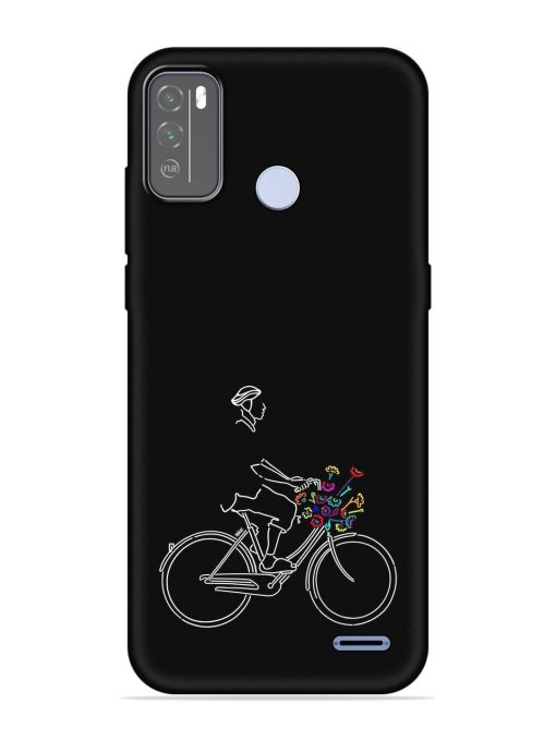 Minimalist Cycle Art Embossed Soft Silicone Case for Micromax In 1B