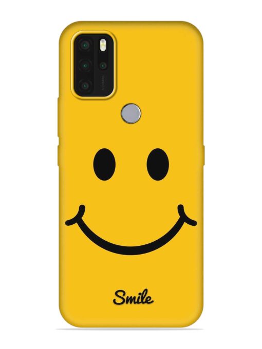 Yellow Smiley Embossed Soft Silicone Case for Micromax In Note 1 Zapvi