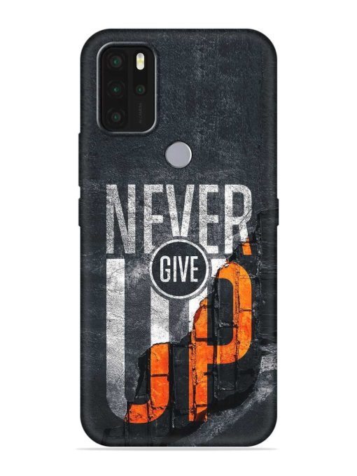 Never Give Up Embossed Soft Silicone Case for Micromax In Note 1 Zapvi