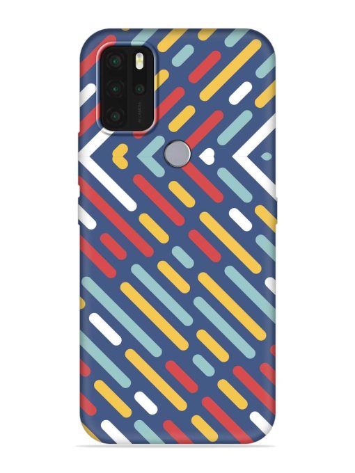 Colored Lines Embossed Soft Silicone Case for Micromax In Note 1 Zapvi