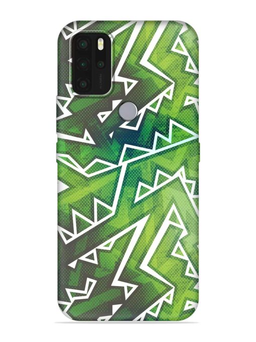 Green Graffiti Seamless Embossed Soft Silicone Case for Micromax In Note 1