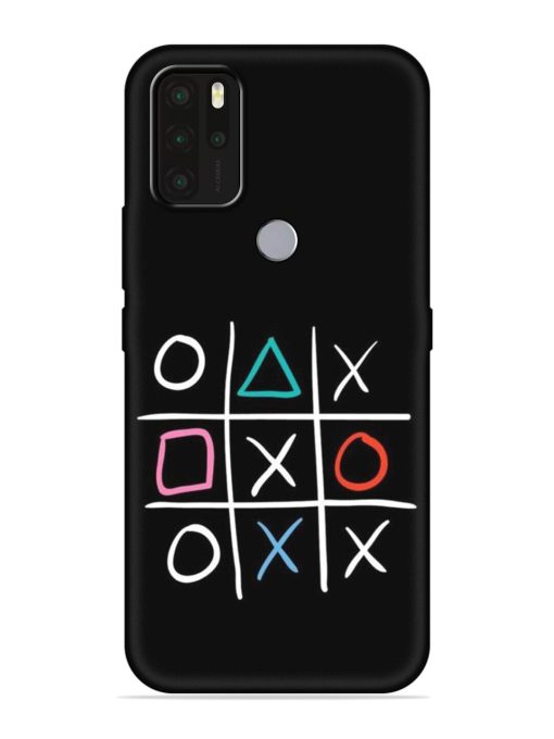 Super Neon Tic-Tac-Toe Embossed Soft Silicone Case for Micromax In Note 1 Zapvi