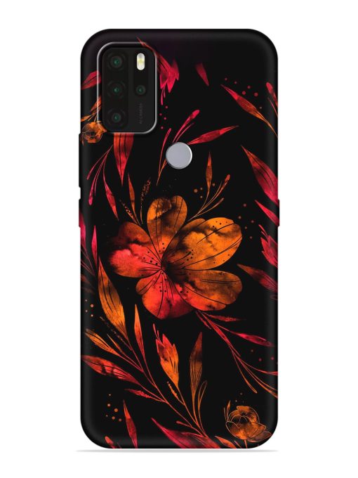 Red Flower Painting Embossed Soft Silicone Case for Micromax In Note 1