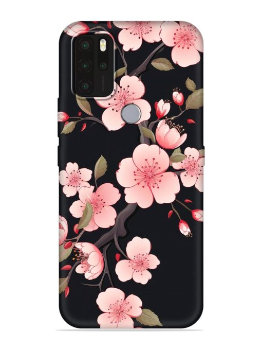 Cherry Blossom Embossed Soft Silicone Case for Micromax In Note 1 Zapvi