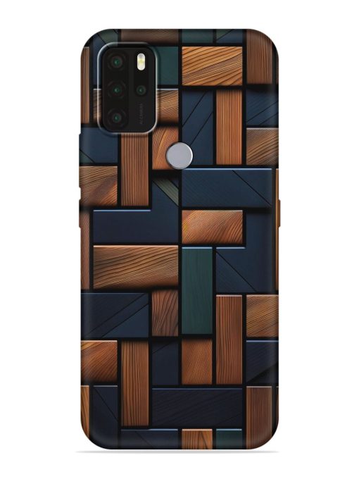 Wooden Background Cubes Embossed Soft Silicone Case for Micromax In Note 1