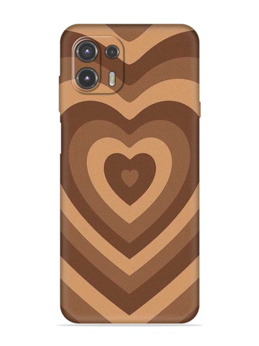 Brown Heart Embossed Soft Silicone Case for Motorola Edge 20 Fusion Zapvi