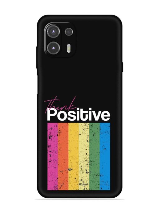 Think Positive Typography Embossed Soft Silicone Case for Motorola Edge 20 Fusion Zapvi