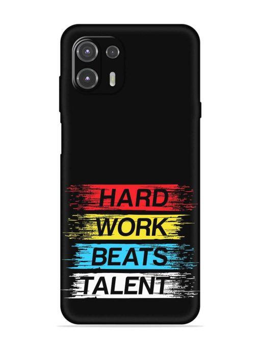 Hard Work Beats Embossed Soft Silicone Case for Motorola Edge 20 Fusion Zapvi