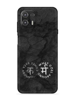 Karma Hindi Word Embossed Soft Silicone Case for Motorola Edge 20 Fusion