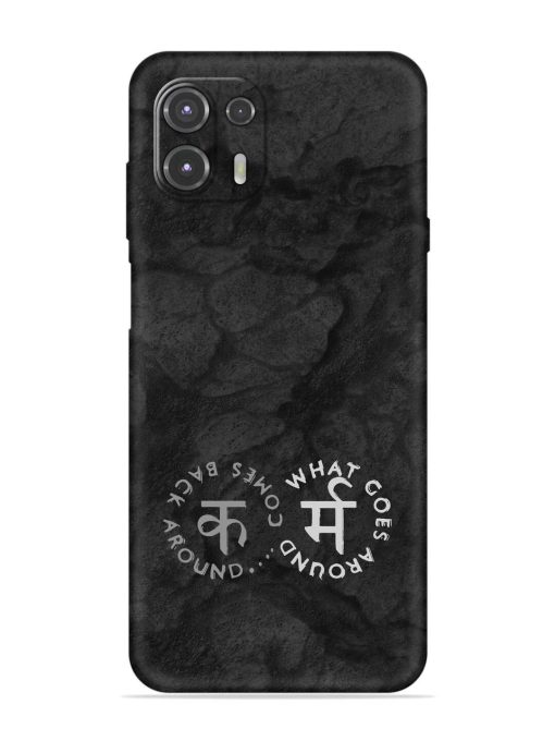 Karma Hindi Word Embossed Soft Silicone Case for Motorola Edge 20 Fusion Zapvi