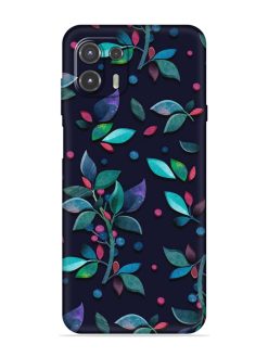 Decorative Watercolor Flower Embossed Soft Silicone Case for Motorola Edge 20 Fusion