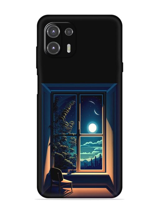 Night View At Window Embossed Soft Silicone Case for Motorola Edge 20 Fusion Zapvi