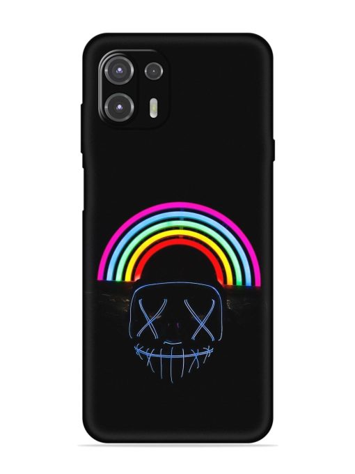 Mask Rainbow Embossed Soft Silicone Case for Motorola Edge 20 Fusion Zapvi