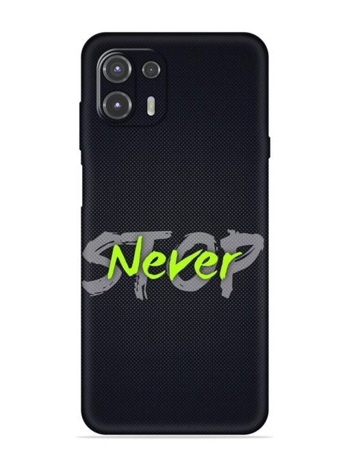 Never Stop Embossed Soft Silicone Case for Motorola Edge 20 Fusion Zapvi