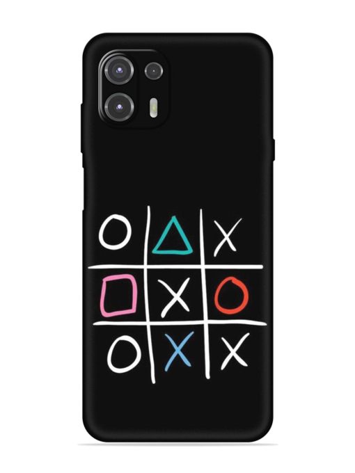 Super Neon Tic-Tac-Toe Embossed Soft Silicone Case for Motorola Edge 20 Fusion Zapvi