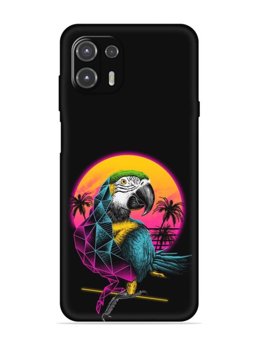 Rad Parrot Embossed Soft Silicone Case for Motorola Edge 20 Fusion