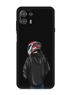 Motorcycle Rider Embossed Soft Silicone Case for Motorola Edge 20 Fusion