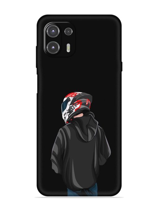 Motorcycle Rider Embossed Soft Silicone Case for Motorola Edge 20 Fusion Zapvi