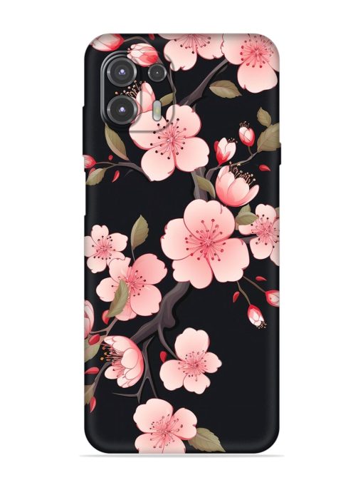 Cherry Blossom Embossed Soft Silicone Case for Motorola Edge 20 Fusion