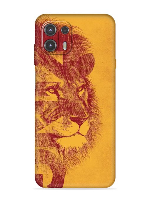 Gold Lion Crown Art Embossed Soft Silicone Case for Motorola Edge 20 Fusion Zapvi