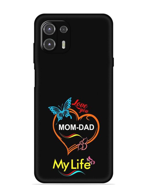 Love You Mom Dad Embossed Soft Silicone Case for Motorola Edge 20 Fusion Zapvi