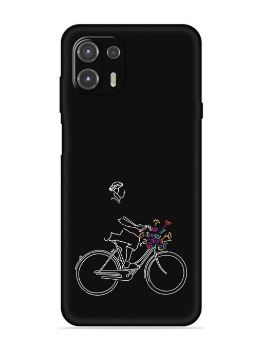 Minimalist Cycle Art Embossed Soft Silicone Case for Motorola Edge 20 Fusion Zapvi