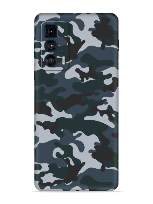 Dark Blue Army Military Art Embossed Soft Silicone Case for Motorola Edge 20 Pro Zapvi