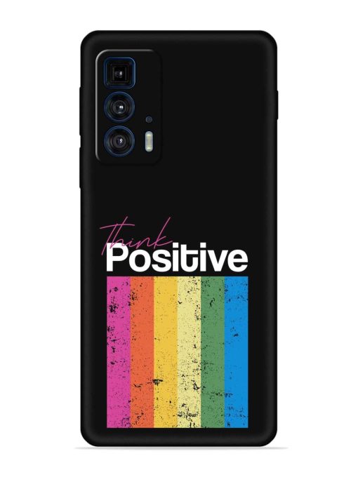 Think Positive Typography Embossed Soft Silicone Case for Motorola Edge 20 Pro Zapvi