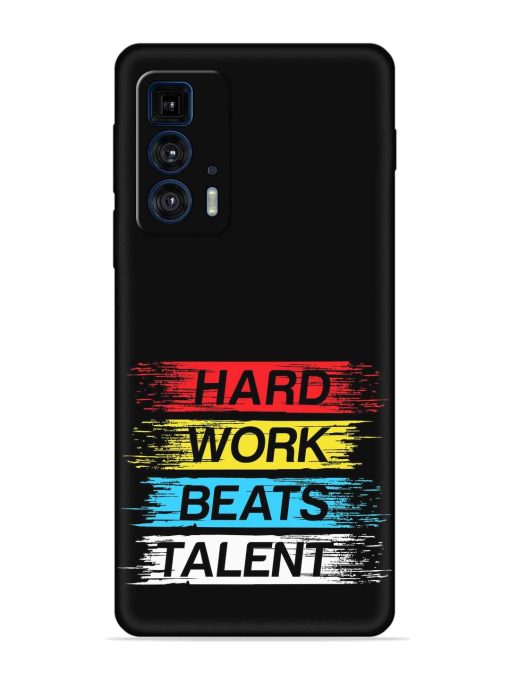 Hard Work Beats Embossed Soft Silicone Case for Motorola Edge 20 Pro Zapvi