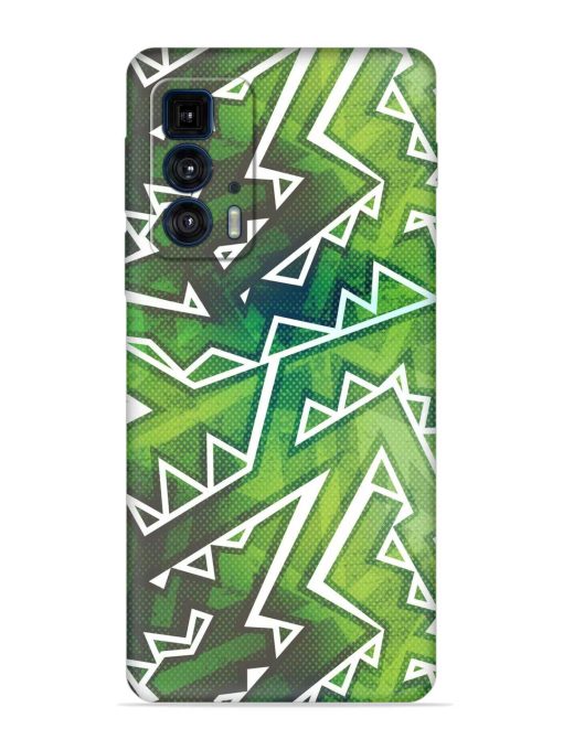 Green Graffiti Seamless Embossed Soft Silicone Case for Motorola Edge 20 Pro Zapvi