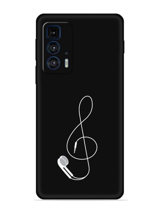 Music Earphone Vector Embossed Soft Silicone Case for Motorola Edge 20 Pro