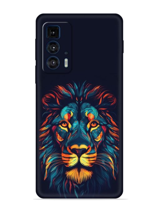 Colorful Lion Embossed Soft Silicone Case for Motorola Edge 20 Pro Zapvi