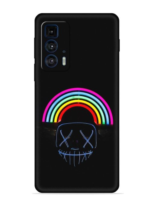 Mask Rainbow Embossed Soft Silicone Case for Motorola Edge 20 Pro Zapvi