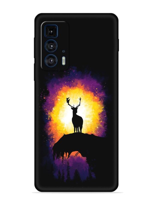 Elk Animal Art Embossed Soft Silicone Case for Motorola Edge 20 Pro Zapvi