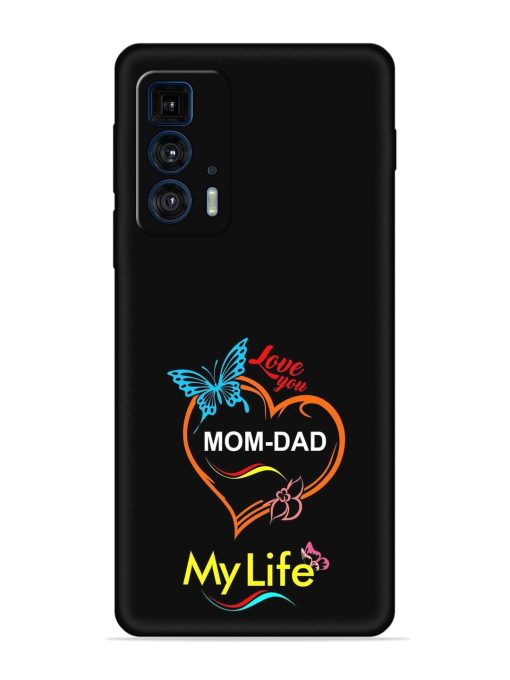 Love You Mom Dad Embossed Soft Silicone Case for Motorola Edge 20 Pro Zapvi