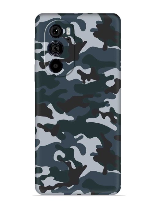 Dark Blue Army Military Art Embossed Soft Silicone Case for Motorola Edge 30 Pro Zapvi