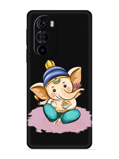 Bal Ganesh Vector Art Embossed Soft Silicone Case for Motorola Edge 30 Pro Zapvi